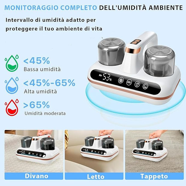 Cleanova™ – Aspirapolvere Igienizzante Antiacaro a Luce UV e Ultrasuoni - MrPromo